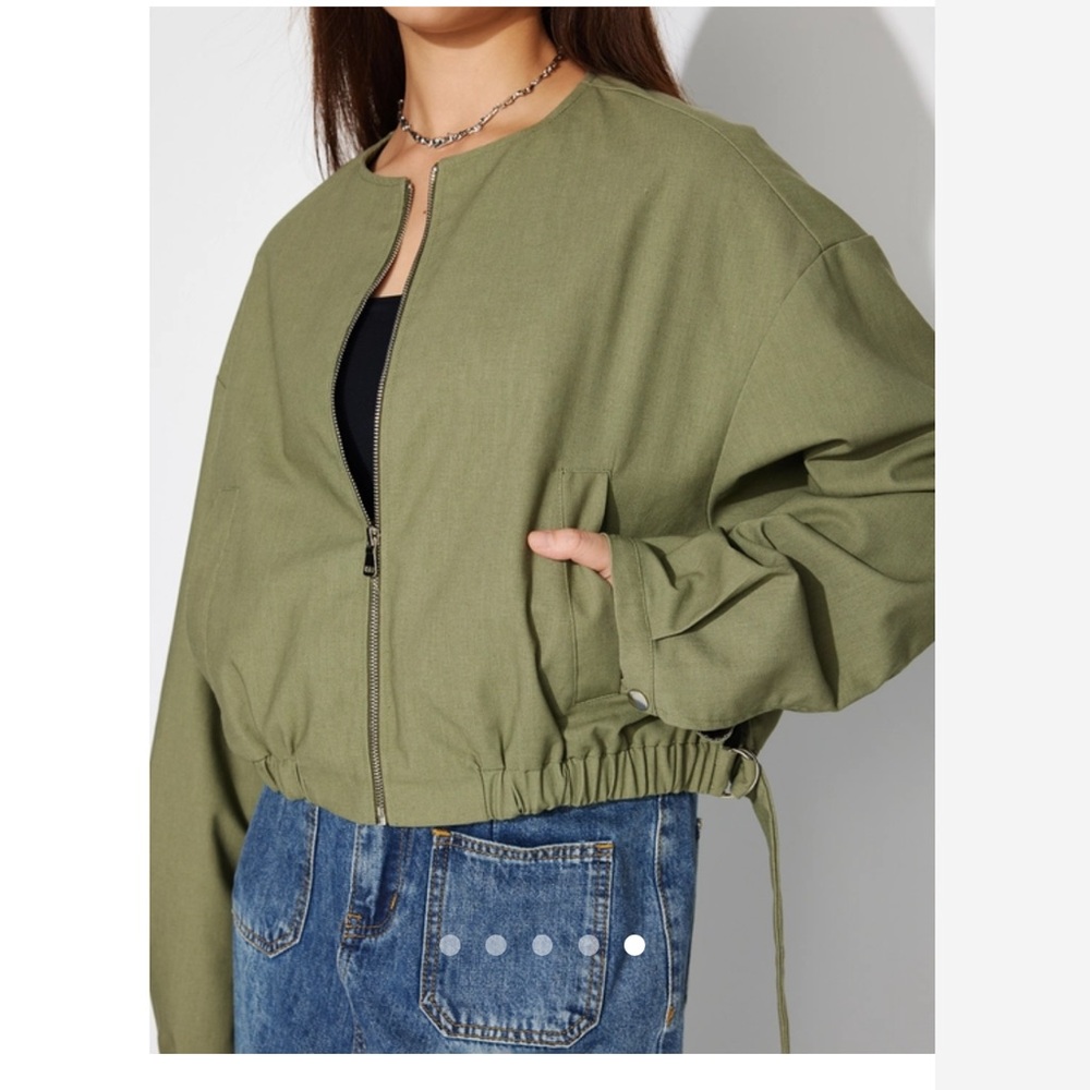 Zara Women's Green Jacket - Size M